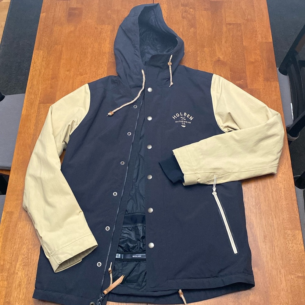 Holden Snowboard Jacket Mens Small black and tan